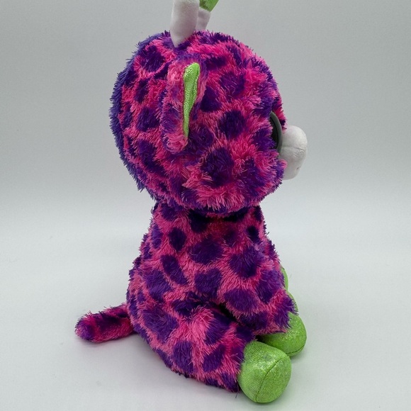 Ty Plush Giraffe Gilbert- Purple and Green 2017 Retired - Picture 4 of 5
